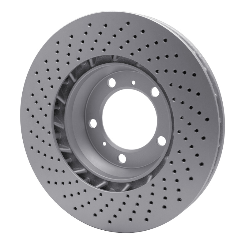 Porsche 718 Cayman Brake Rotor (1) - Right Front - R1 Concepts - GeoSPEC Coated Drill - `99-`23